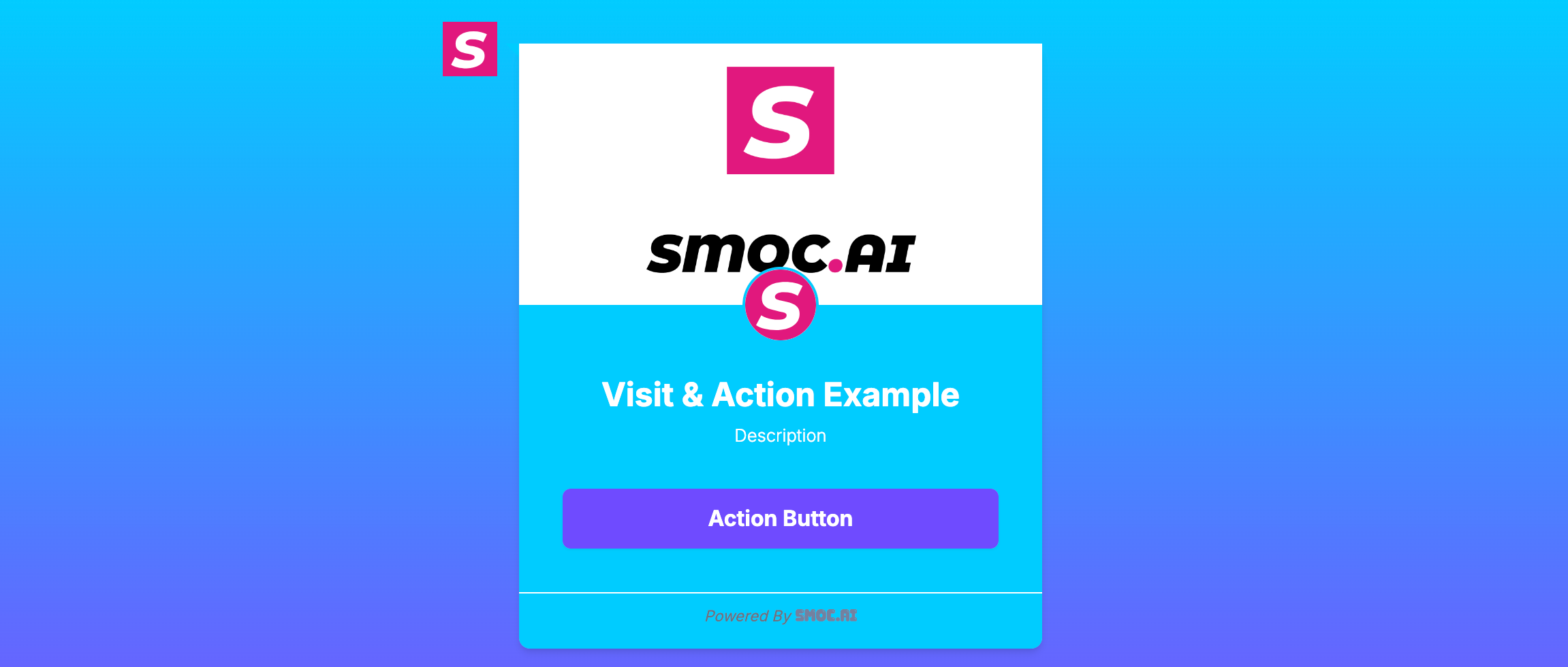 Example of a Visit & Action Promo